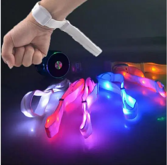 

200pcs/lot Voice Control Colorful LED Bracelet Light Up Flashing Glowing Sound Activated Wristband Popular Toys Party Decoration