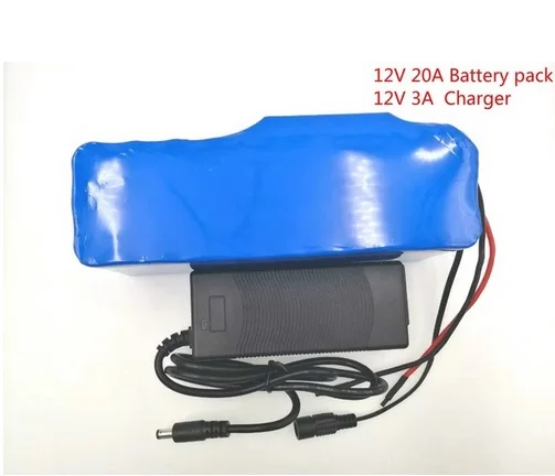 

12V20Ah 18650 lithium Battery pack 12.6V20000mAh Capacity of the miner100W 800W high Power Batteries + 12V3A battery charger