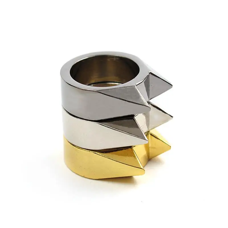 FGHGF самозащитное кольцо для выживания инструмент самообороны кольцо из нержавеющей стали кольцо для защиты пальцев инструмент серебро золото черный цвет
