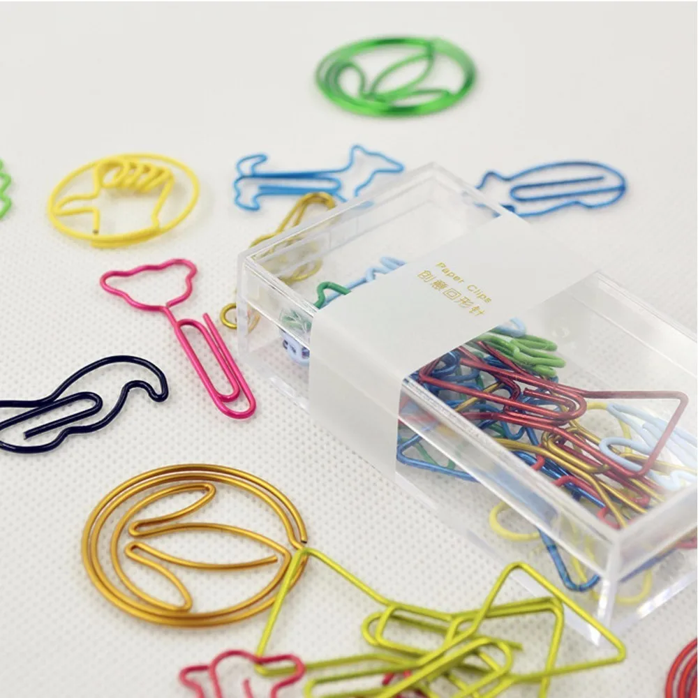 Buy 20pieces/lot mixed shaped colorful paper clip