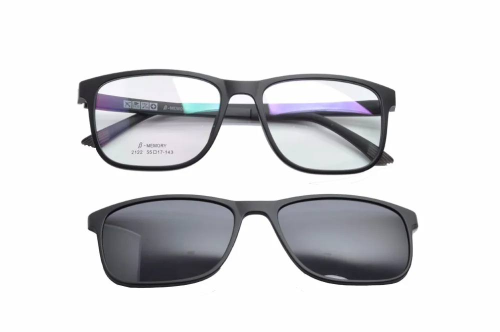 

DEDING 2017 Anti Blue UV Protection Sun Glasses Magnetic Polarized Clip on Sunglasses with Optical Frame Myopia Lens DD1410new