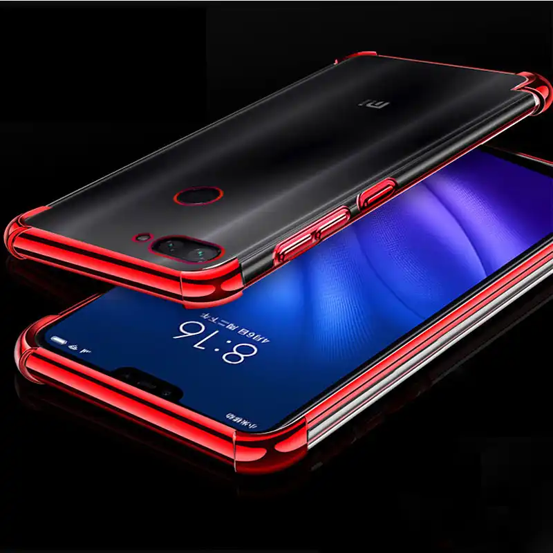 Чехол для подушки безопасности MI9 Lite 3D Laser Elec plating Xiaomi Mi 9 8 CC9 прозрачный