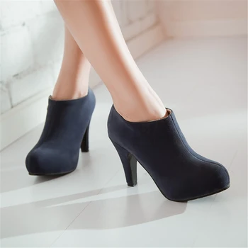 

Brand New 2019 Fashion Booties Big Size 45 Elegant Ankle Boots Woman Shoes Women High Heels Shoes Woman Boots