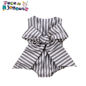 

2019 Summer New Arrival Baby Girls Stripes Romper Baby Girl Cotton Children Clothes Kids Clothes Rompers 3-24 Months