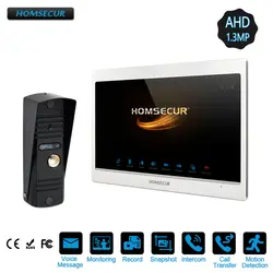 Homssecur 7 "Hands-free видео и аудио Домашний домофон 1.3MP с черной камерой для дома/квартиры BC011HD-B + BM702HD-S