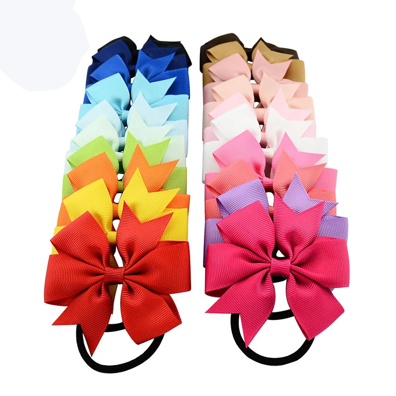 

10pcs Colorful Bowknot HairRope Elastic Rubber Bands Hair Rope Girls Ponytail Holder Women Headdress Hair Styling Tools