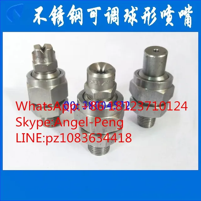 SS Stainless steel adjustable ball connect joint swivel with flat fan nozzles,Adjustable ball