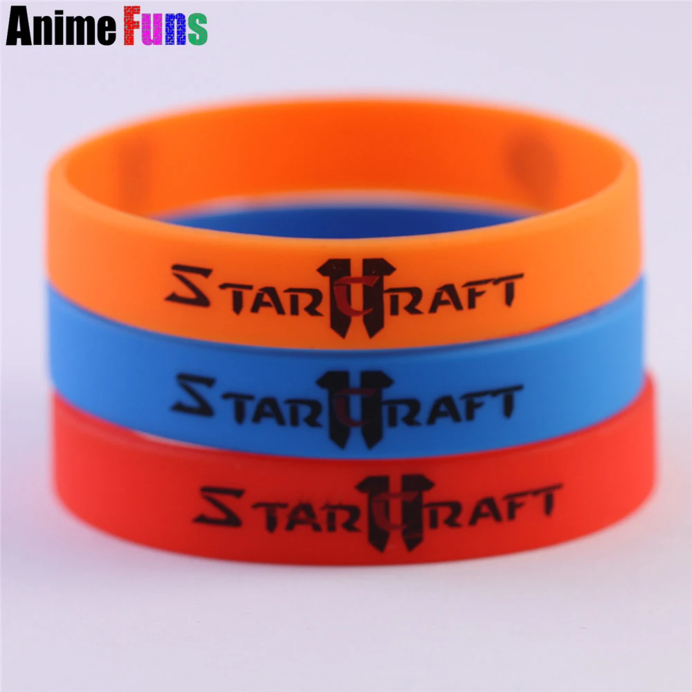

Game StarCraft II Wings-of-Liberty Logo Silicone Terran Protoss Zerg Wristband Bracelets & Bangle Charm Diabetes Gift drop-ship