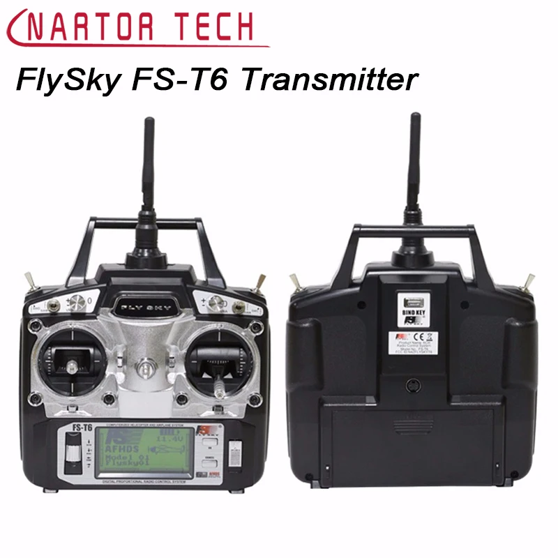 

FlySky FS-T6 2.4G 6CH TX RX FS-R6B RC Radio Control Transmitter Receiver System