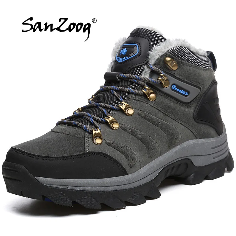 

New Snow Boots Men Super Warm 2018 Winter Shoes Men Sneakers Boots Lace Up High Quality Masculine Boot Shoes for Man Plus Size