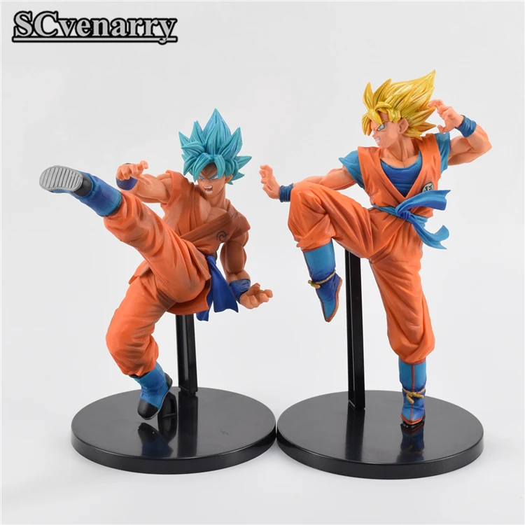FES супер Сон Гоку фигурка игрушка Супер Саян Бог синие волосы битва Dragon Ball Z