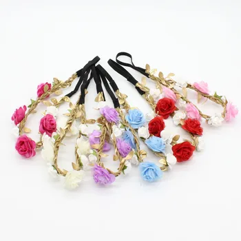 

40pcs/lot Baby Girl Bohemia Seaside Headband Rose Flower Headband