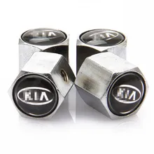 Theftproof Stainless Steel 4PCS Car Wheel Tire Valves Stem Air CapsAirtight Cover FIT FOR KIA soul cerato sportage RIO carnival