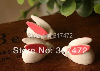 

Free mail!!!! DIY 15*20mm Pink rabbit ears The glass filler