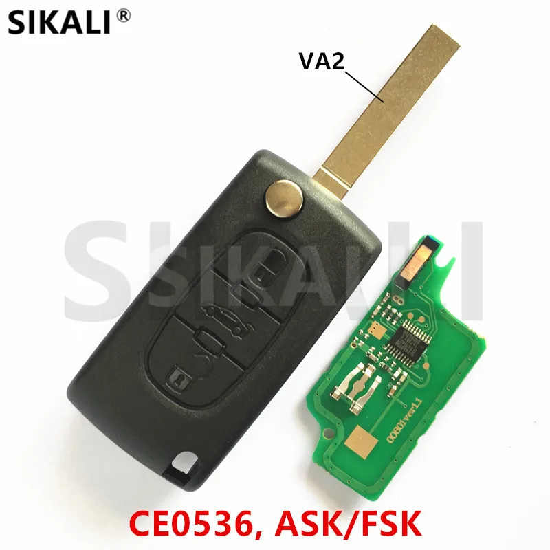 (3BT CE0536 VA2) Автомобильный Дистанционный ключ для Citroen C1 C2 C3 C4 C5 Berlingo Пикассо ASK/FSK