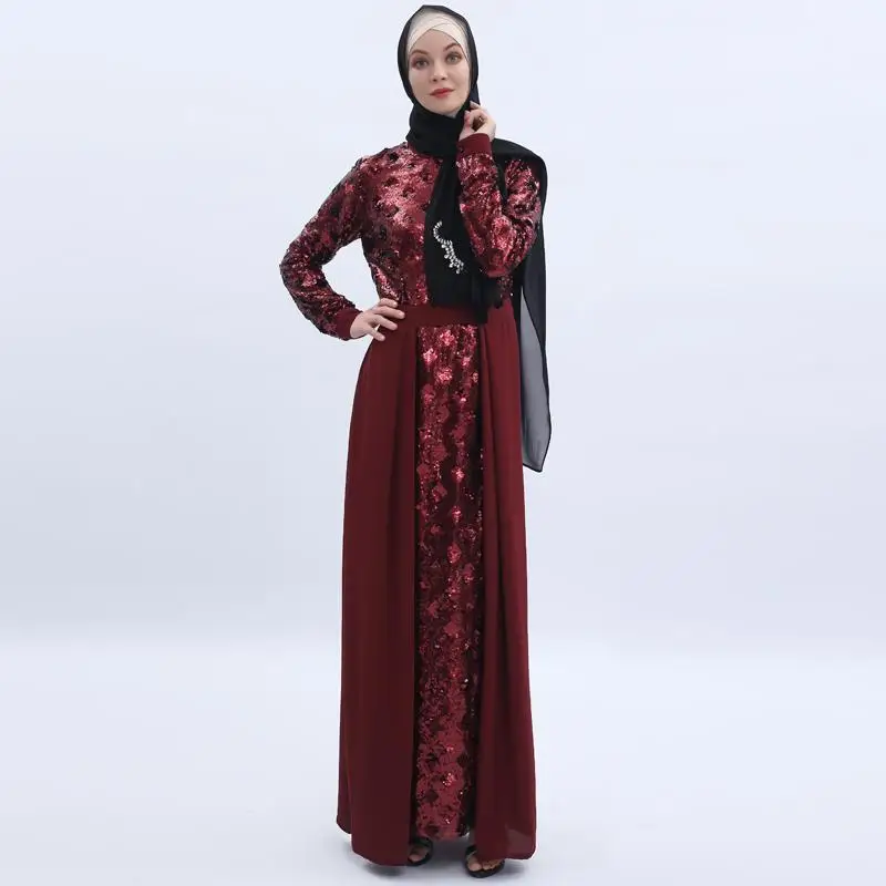 Abaya, Женское Платье макси с длинным рукавом, мусульманское, Дубай, кафтан, вечерние, арабское, средне-восточное платье, мусульманская одежда, Рамадан, мода