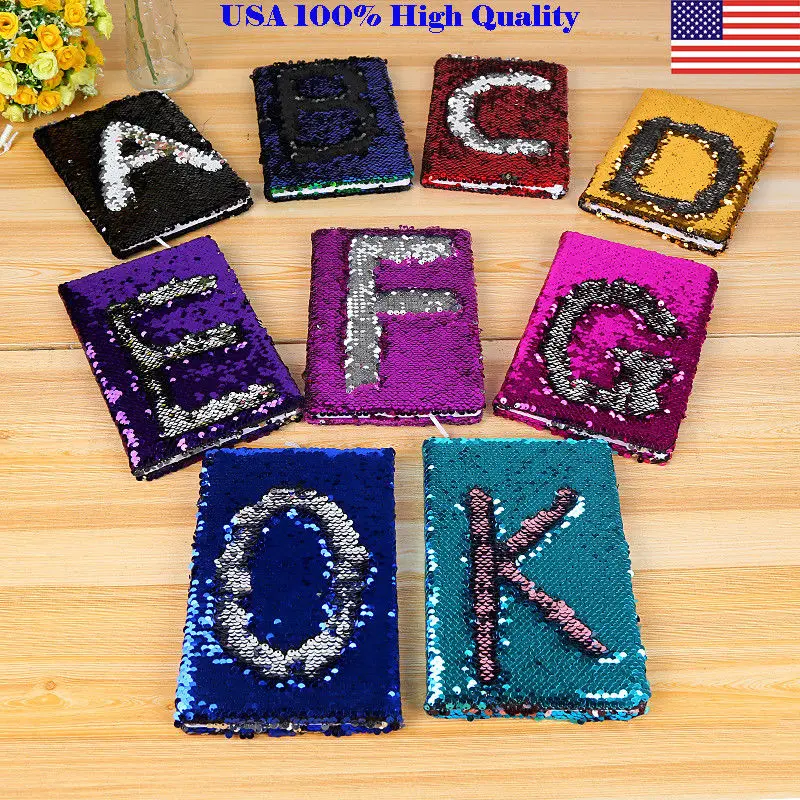 

A5 A6 Reversible Sequin Notebook Notepad Journal Diary Book Xmas Girls Gift