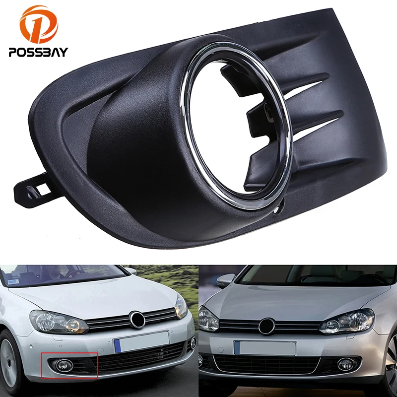 

POSSBAY Right Side Car Front Bumper Lower Grill for 2009-2013 VW Golf MK6 Variant Fog Light Cover Car Grille Vents