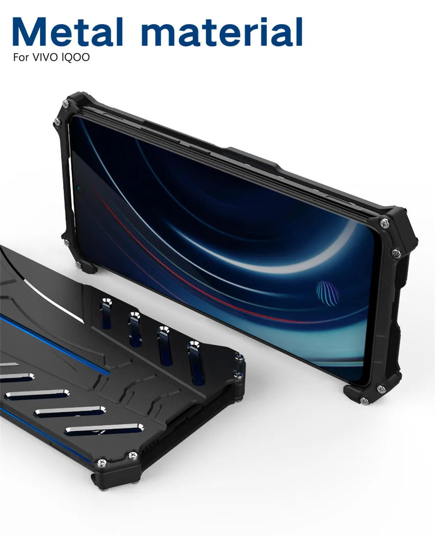 VIVO iQOO Case R-JUST Batman Luxury Aluminium Metal Case For VIVO iQOOVIVO X27 Phone Cover Coque  (3)