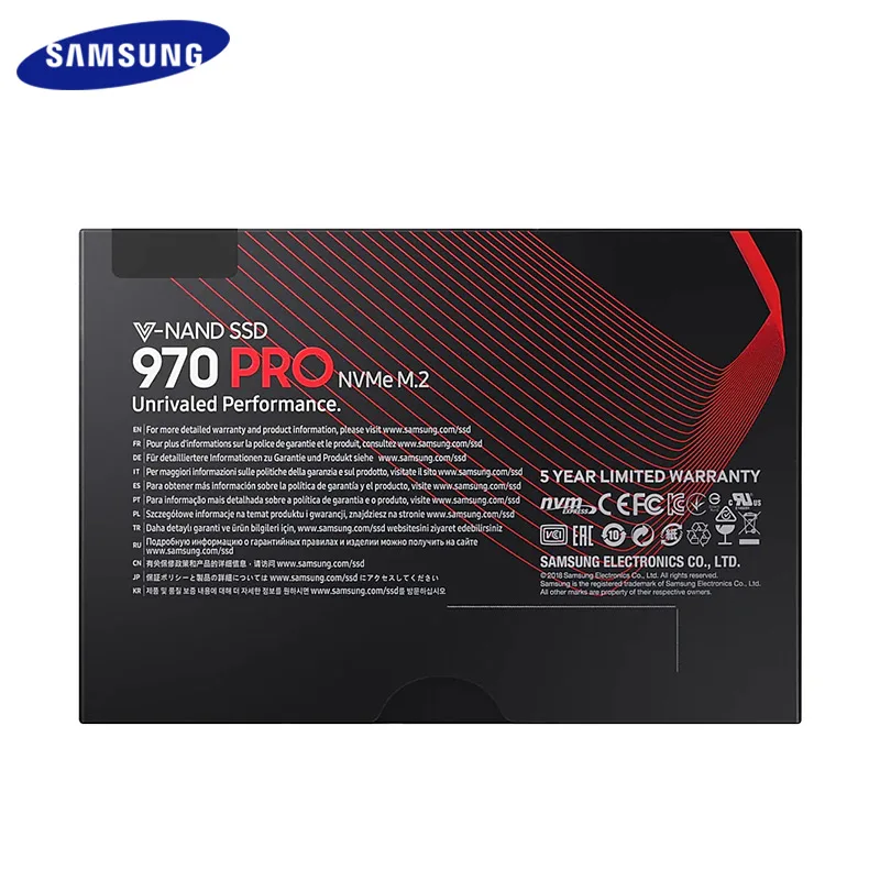 Samsung SSD 970 PRO NVMe M.2 512GB 1 ТБ Внутренний твердотельный накопитель M2. 2280 скорость чтения до 3500 МБ для настольного ноутбука