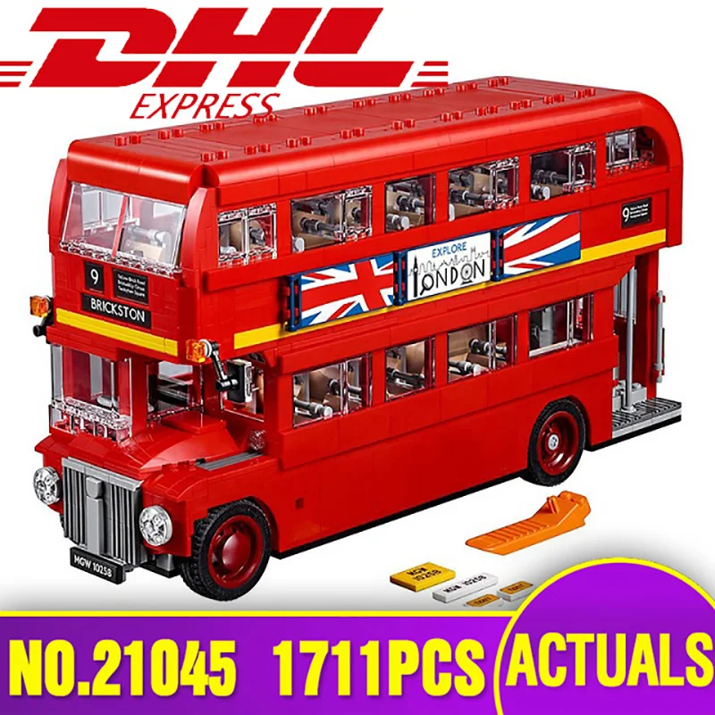 

Lepin 21045 Genuine Technic Series The London Bus Set Building Blocks Bricks Children Educational Toys Model Gifts legoing 10258