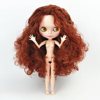 

Blyth dolls DIY Wavy Curly Hair Blyth Doll Nude Customized Face Dolls Can Changed Makeup and Dress 1/6 Ball Jointed Dolls Gift
