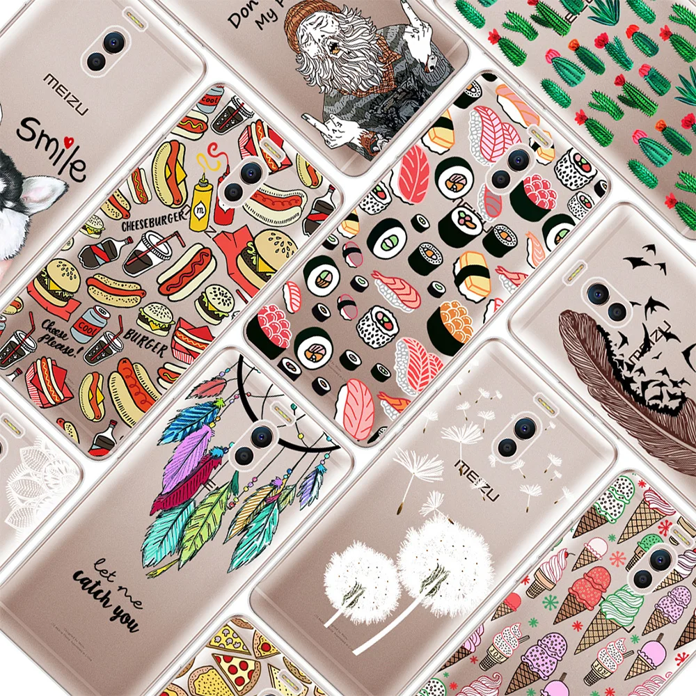 

TPU Soft Cases For Meizu M6 Note 5.5inch Transparent Printing Drawing Silicone Phone Cases Cover For Meizu M6 Note