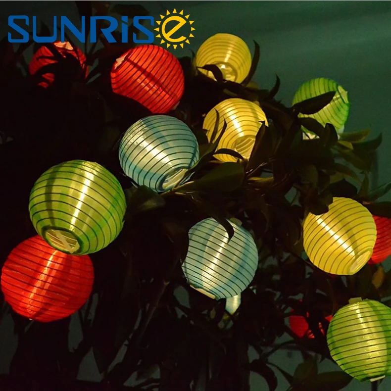

Solar Lamps Lantern Decorative Lights Waterproof White Warm White Fairy Garden Outdoor Christmas Chinese Style string led light