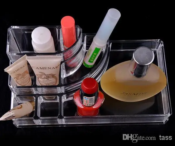 

US Stock Acrylic Organizer Box Clear Acrylic Cosmetic Jewellery Organizer Makeup Box Case SF-1036