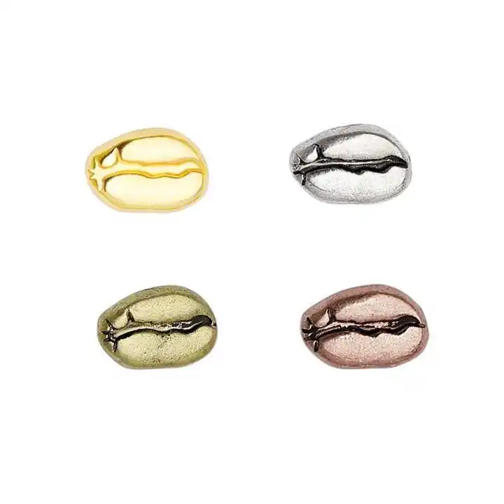 

Garment brooch metal coffee bean brooch collar needle jewelry brooch