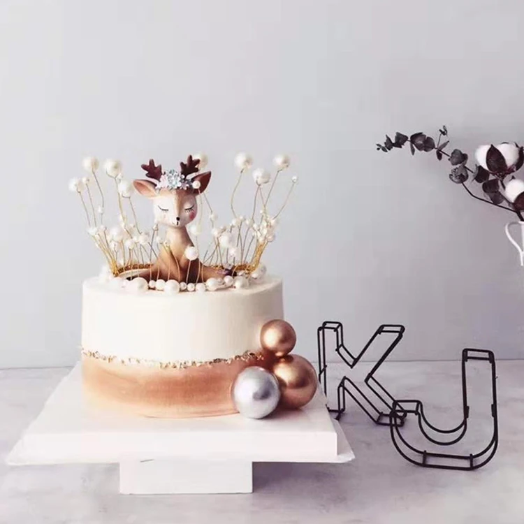 Sika олень сцена украшения торта орнамент Moose день рождения вставка для торта Рождественский десерт торт плагин