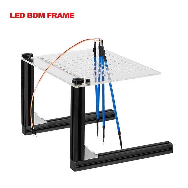 Полный комплект светодиодный BDM Рамка ECU Инструмент для программирования кронштейн BDM со светодиодный светильник 4 контакта для Ktag KESS V2 Galletto BDM100 FG Tech V54 - Цвет: LED BDM Frame