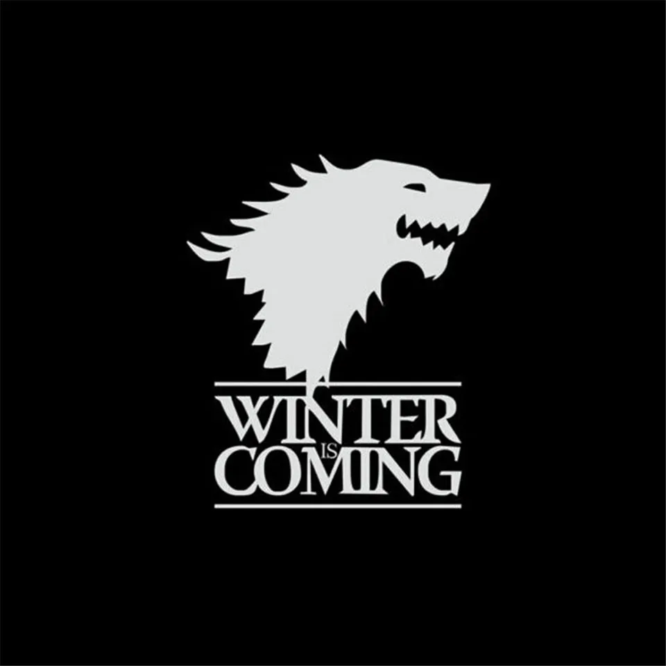 8.3CM9.5CM Car Styling Winter Is Coming To Remind Funny Vinyl Car Stickers Blackwhitelaser (3)