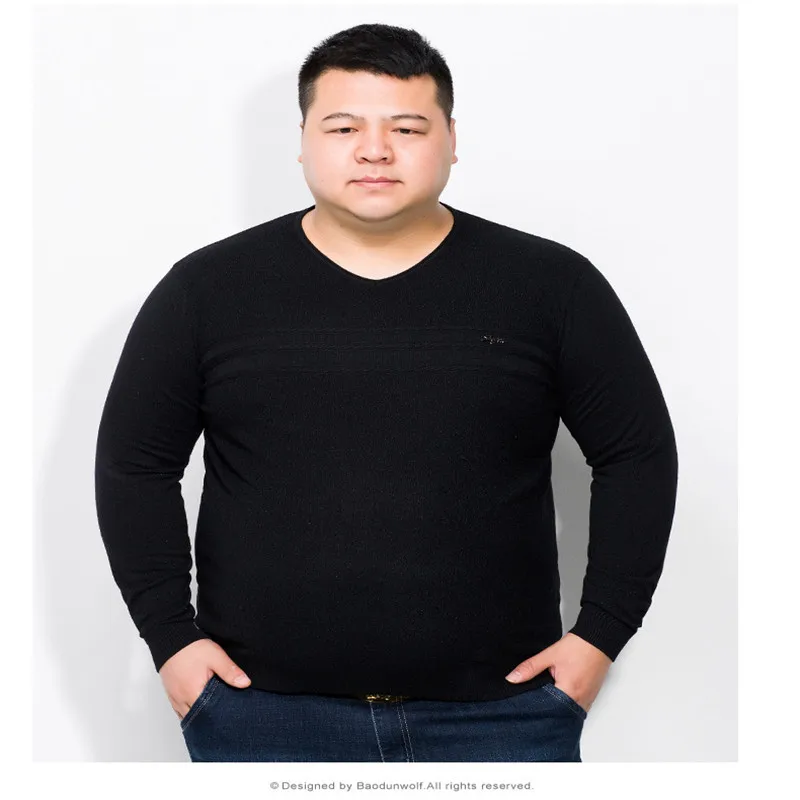 Мужской свитер размера плюс 10XL 8XL 6XL 5XL, Осень-зима, мужской пуловер, вязаный свитер свободного кроя для мужчин размера плюс, высокое качество - Цвет: 3