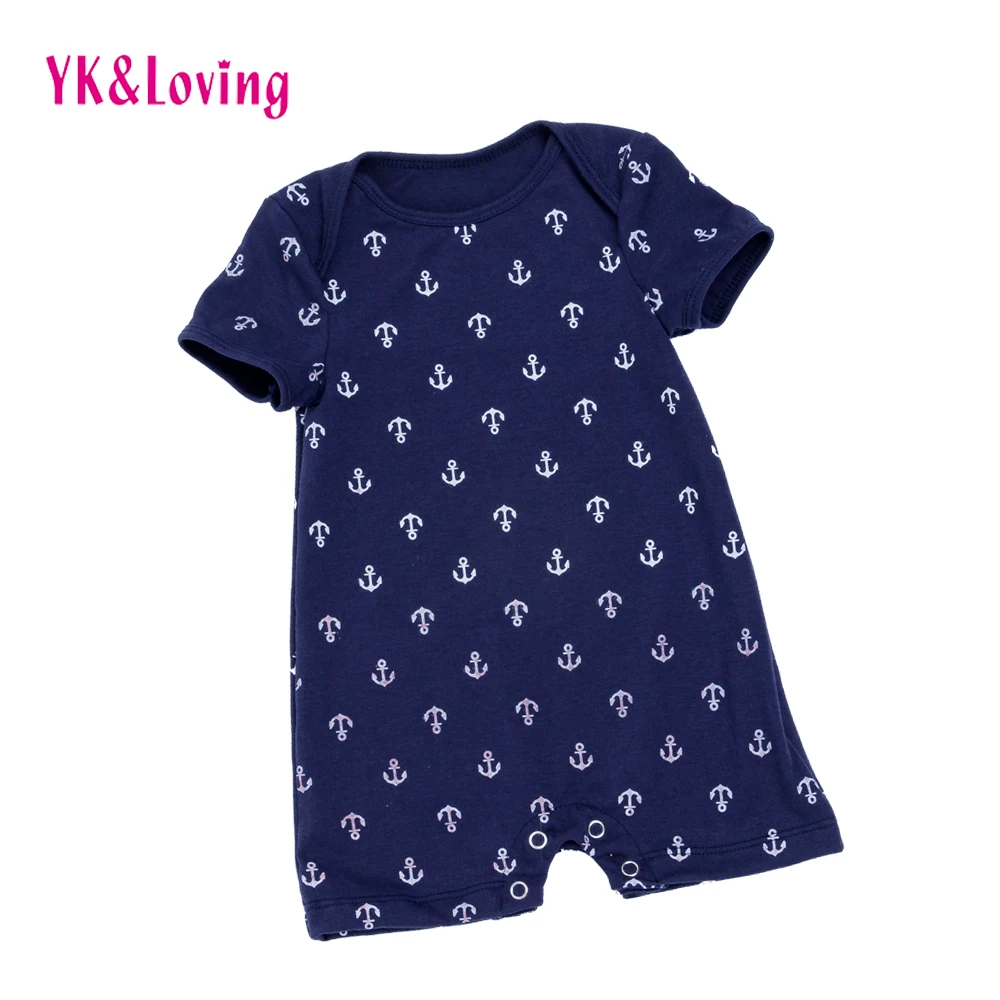 

Toddler Baby Boy Romper Cute Short Sleeve Jumpsuit Anchor Print Newborn Clothes for 0-2 Year Boys Costume 2017 New Style Clothes