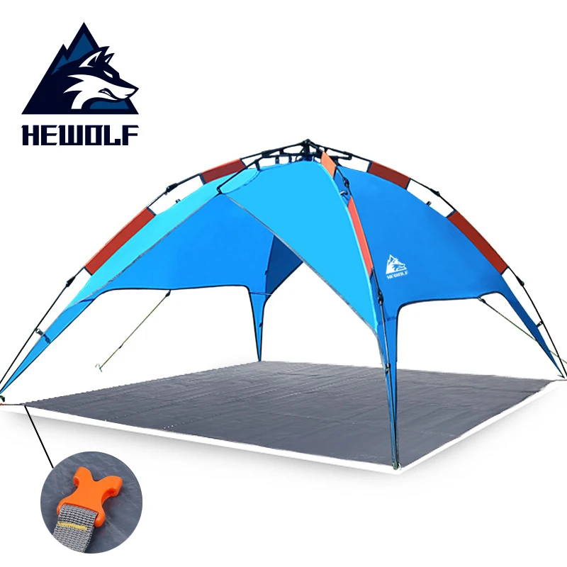Hewolf 195*175 см Открытый походный коврик для автоматической палатки водонепроницаемый коврик для пикника Sandbeach складной портативный коврик для палатки серый