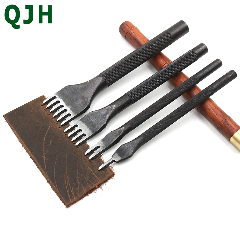 QJH 4 мм Leathercraft инструменты отверстие шить штамповки 1/2/4/6 зубец удары инструменты поделки своими руками шитьё вручную ремесла Инструменты для украшения дома