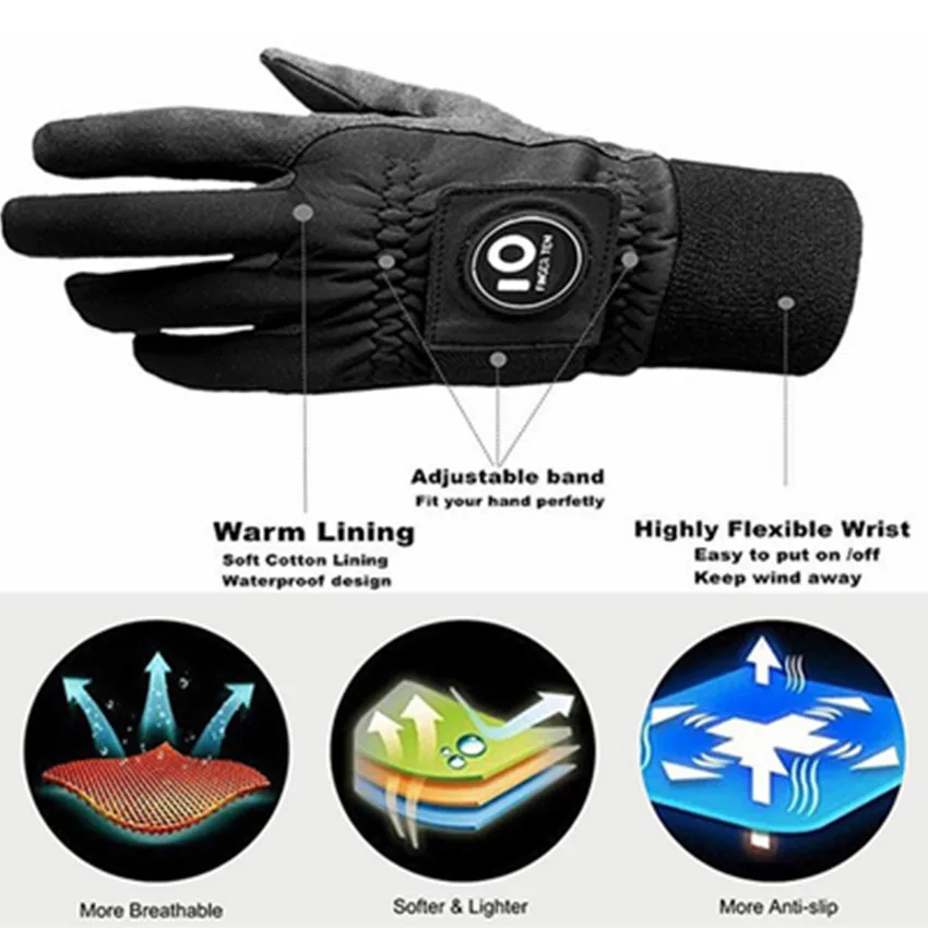 الشتاء جولف قفازات 1 زوج كلا اليد مع الكرة ماركر المطر قبضة الدافئة الباردة الطقس أسود اللون حجم ML L XL صالح رجل فنجر عشرة الشتاء جولف قفازات 1 زوج كلا اليد مع الكرة ماركر المطر قبضة الدافئة الباردة الطقس أسود اللون حجم ML L XL صالح رجل فنجر عشرة