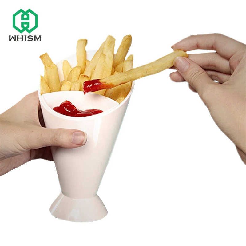 Home & Garden 4 x Dipper Snack Cone Stand Fries Dip Sauce Chips Pot