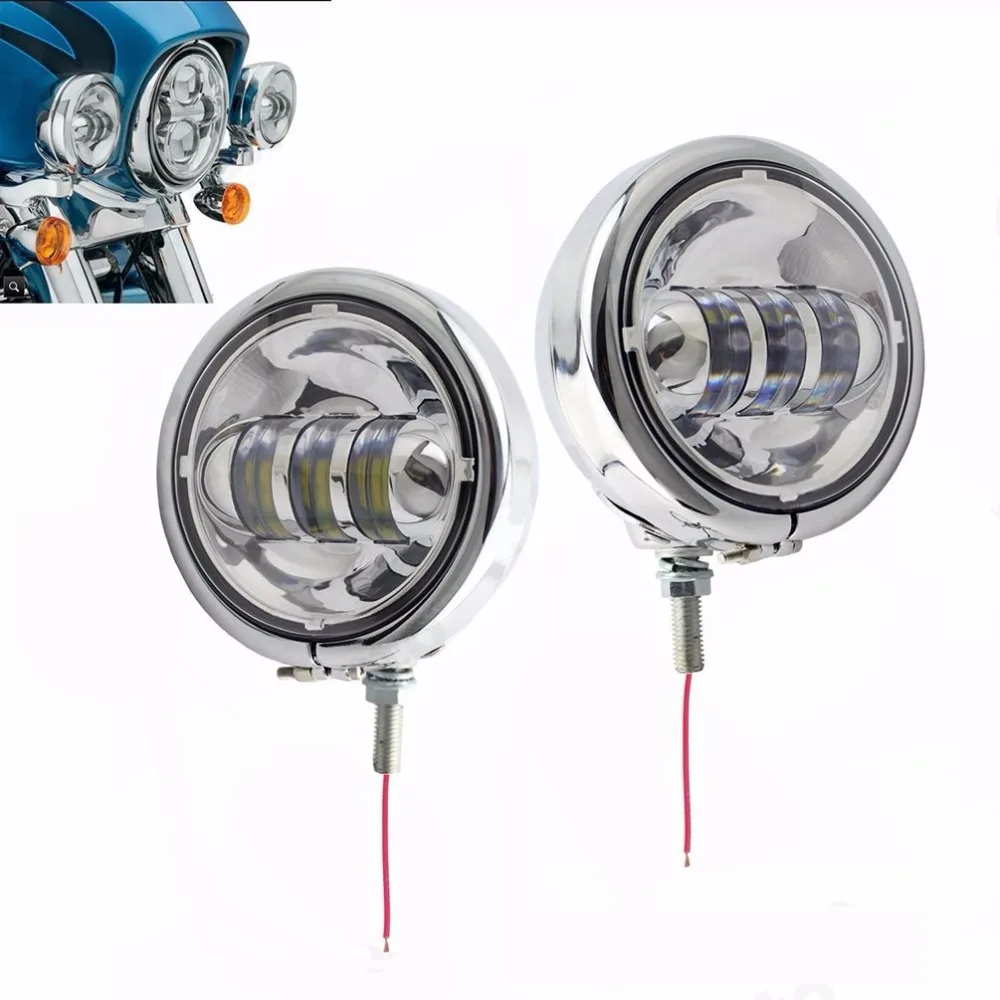 Buy 4-1/2" Led Auxiliary Spotlight Passing Light W/Housing Bucket