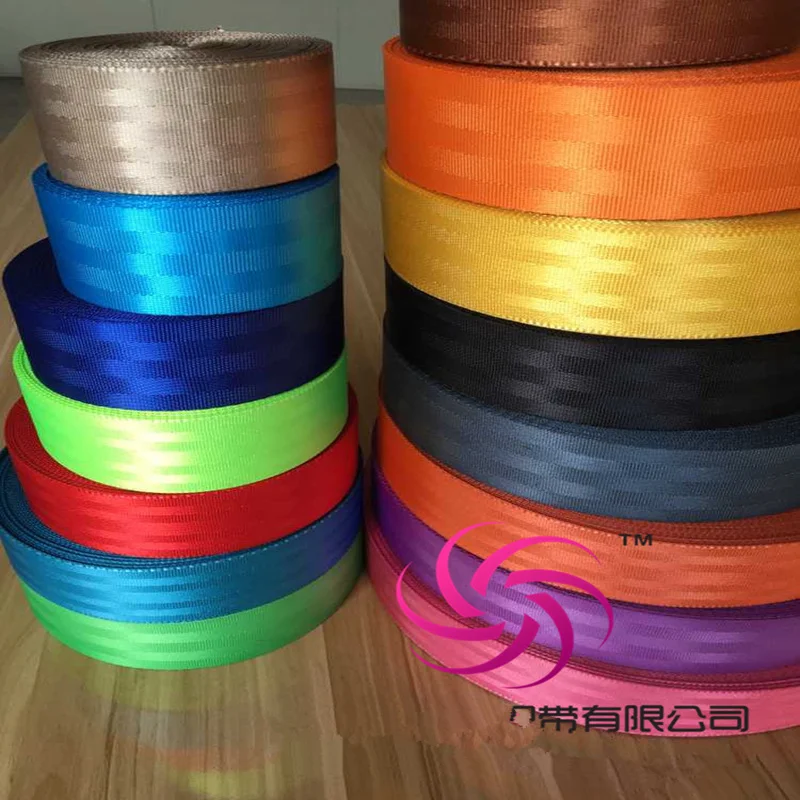 

4.8CM wide color high-strength polyester car seat belts, amusement seat belts, anti-aging, good toughness 1lot=2yards