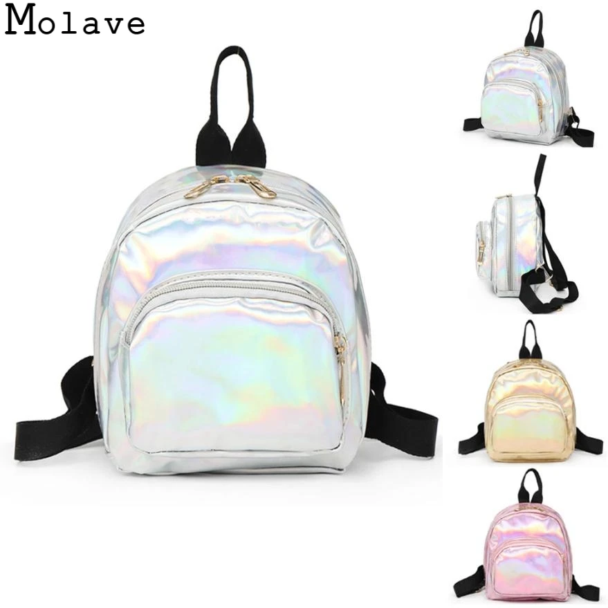 

MOLAVE Laser Leather School Bag Shoulder Bag Girl Backpack Satchel Women Trave Shoulder Bag mochila mujer female 17.August.12
