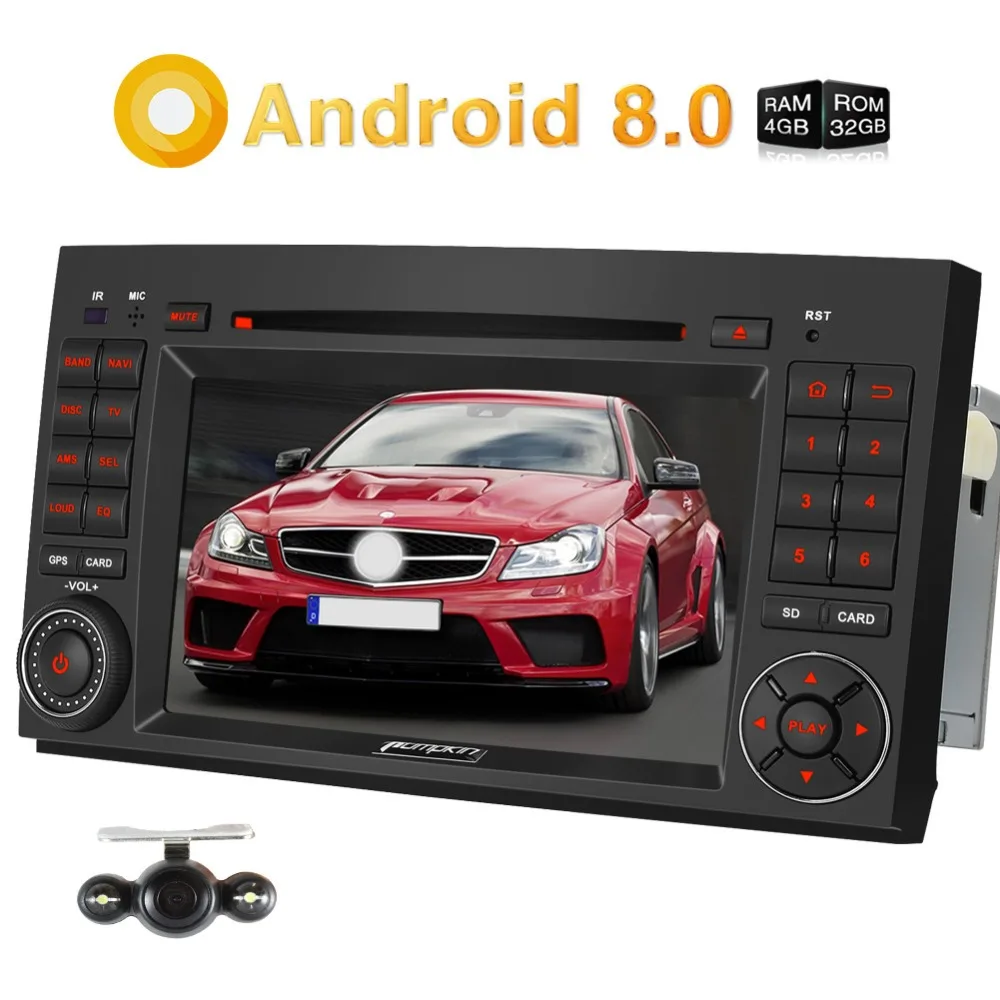 Pumpkin 2 Din7''Android 8 0 автомобильный стерео Восьмиядерный gps навигатор 4 Гб RAM Wifi 4G