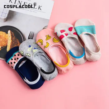 

COSPLACOOL Cute Socks Non-slip Invisible Ship Socks Fashion Women Casual Cotton Comfortable Boat Socks Harajuku Calcetines Mujer