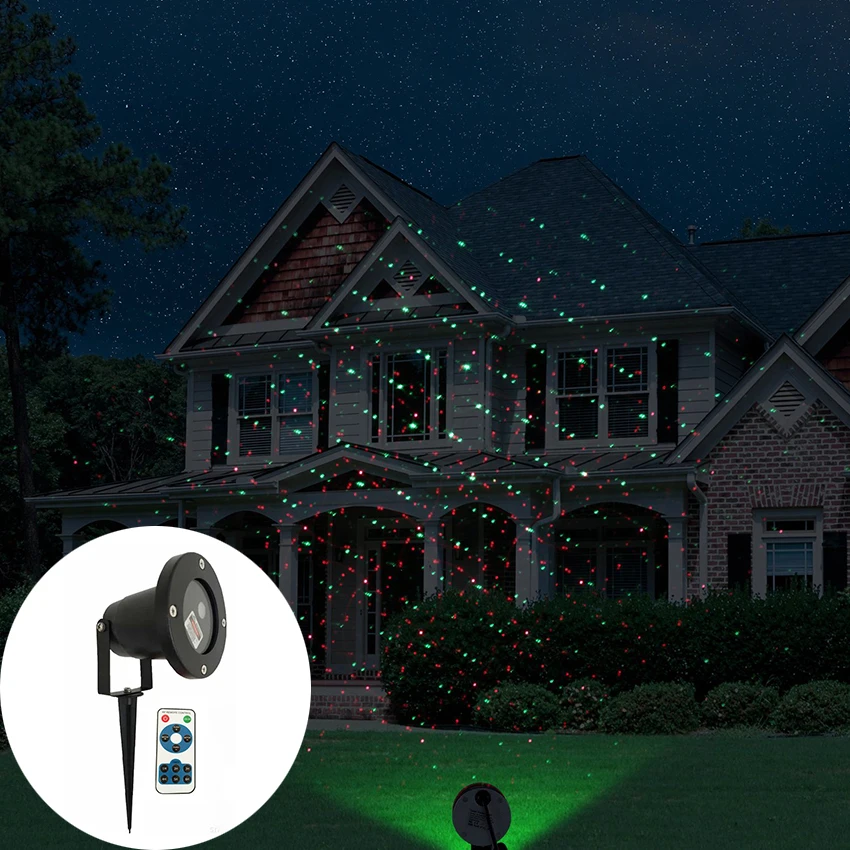 

Outdoor Moving Full Sky Star Christmas Laser Projector Shower Lamp Red&Green Star Landscape Lawn Garden Light LED Stage Light