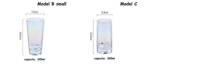 Красочные чашки прозрачные Кружки Стакан для воды es свинец Радуга напиток посуда бар чаша для коктейля японский Термостойкое стекло 1 шт