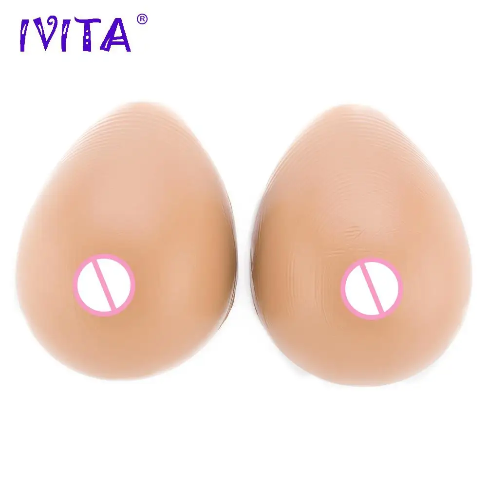

IVITA 2000g Suntan Silicone Breast Forms Fake Boobs For Crossdresser Artificial Transvestite Mastectomy Enhancer Cosplay