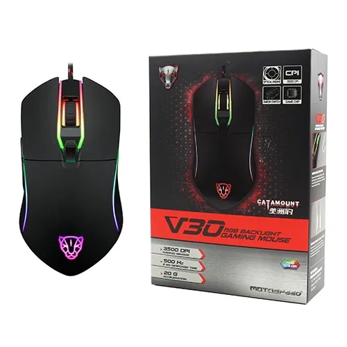 Motospeed V30 RGB Programming 3500 DPI Gaming Gamer Mouse USB Computer Wried Optical Mice Backlit Breathing LED for PC Game cool gaming mouse Mice