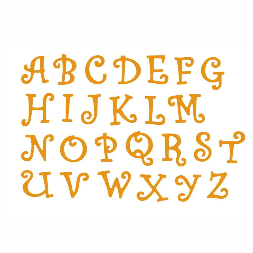 

A-Z Alphabet Metal Scissors Paper Cutting Dies Invitation Card Lace Border For DIY Scrapbooking/Card Making/Kids Fun Decoration