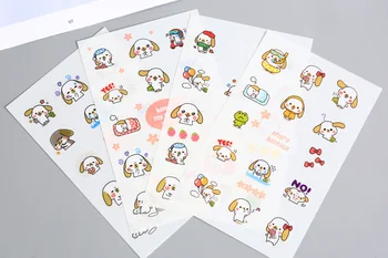 

4pcs Lovely rabbit's diary pvc sticker Organizer Calendar Diary Book Planner Scrapbook Decoration Diary Sticker papeleria